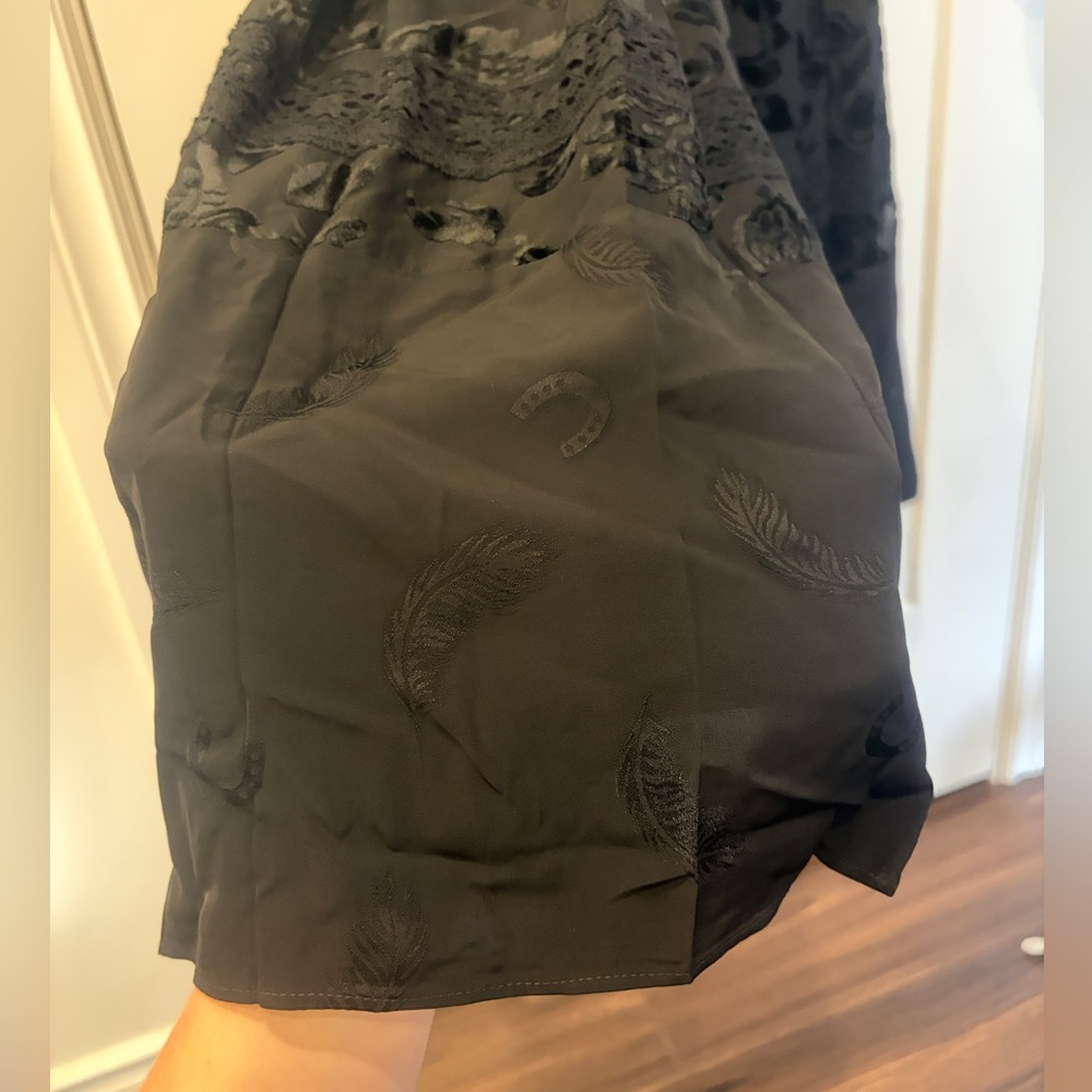 Coach Black Floral lace and velvet Maxi Dress - Picture 8 of 17